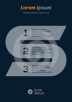 Brochure cover or web banner design with numbered elements