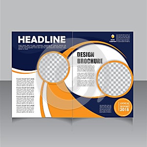 Brochure design, cover modern layout, annual report, poster, flyer in A4 with colorful triangle