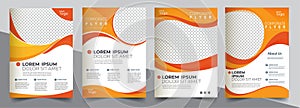 Brochure design, cover modern layout, annual report, poster, flyer in A4 with colorful triangles