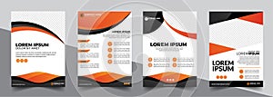 Brochure design, cover modern layout, annual report, poster, flyer in A4 with colorful triangles