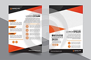 Brochure design, cover modern layout, annual report, poster, flyer in A4 with colorful triangles