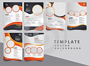 Brochure design, cover modern layout, annual report, poster, flyer in A4 with colorful triangles