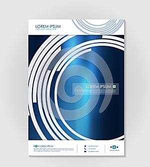 Brochure design template business with circles