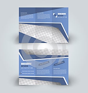 Brochure design template for business education advertisement. Trifold booklet