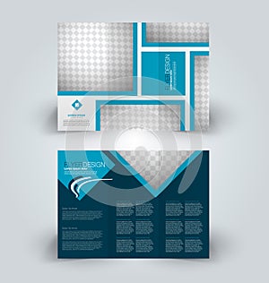 Brochure design template for business education advertisement. Trifold booklet photo