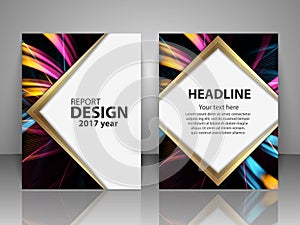 Brochure design template. Report, flyer, business layout, presentation template A4 size.