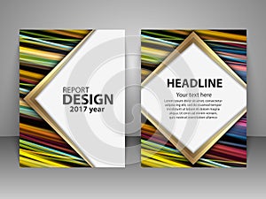 Brochure design template. Report, flyer, business layout, presentation template A4 size.