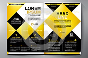 Brochure design two pages a4 vector template