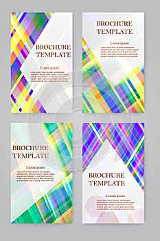 Brochure design vector template set.