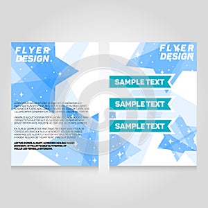 Brochure flier design template. Vector concert poster illustration.