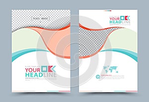 Brochure flyer design template. photo