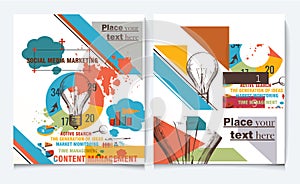 Brochure flyer design template vector cover presentation abstract