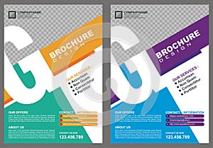 Brochure - Flyer with letter `G` logo style cover