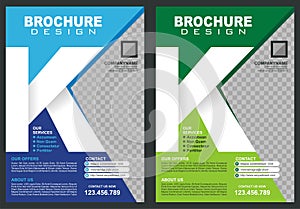 Brochure - Flyer with letter `K` logo style cover