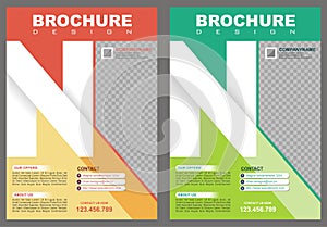 Brochure - Flyer with letter `N` logo style cover