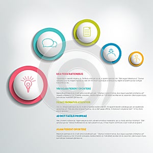Brochure, flyer, newsletter, annual report layout page template.