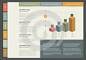 Brochure, flyer, newsletter, annual report layout template.