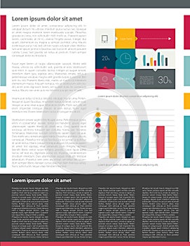 Brochure, flyer, newsletter, annual report layout template.