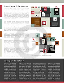 Brochure, flyer, newsletter, annual report layout template.