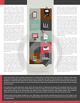 Brochure, flyer, newsletter, annual report layout template.