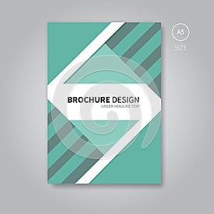 Brochure flyer template design a5 size
