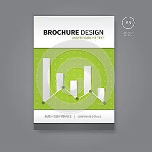 Brochure flyer template for finance book vector