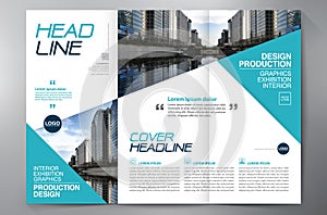 Brochure 3 fold flyer design a4 template. photo