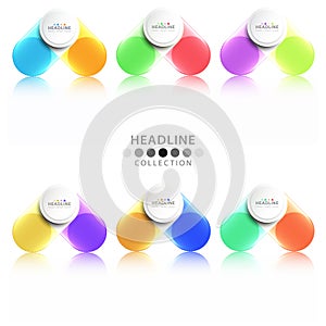 Brochure header colorful layout template