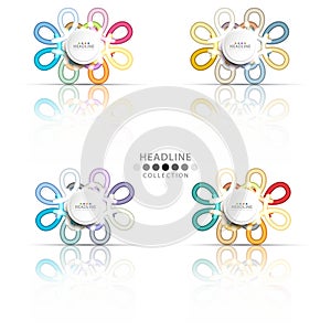 Brochure header colorful layout template