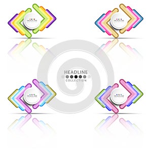 Brochure header colorful layout template