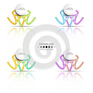 Brochure header colorful layout template