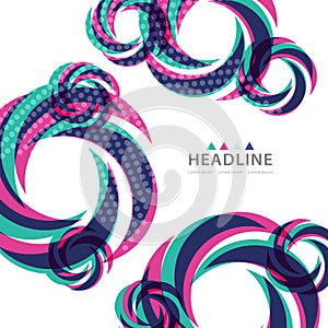 Brochure header colorful layout template