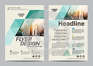 Brochure Layout design template. Annual Report Flyer Leaflet cover Presentation Modern background. illustration in A4 photo