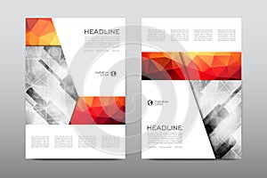 Brochure layout template flyer design vector, Magazine booklet cover abstract background