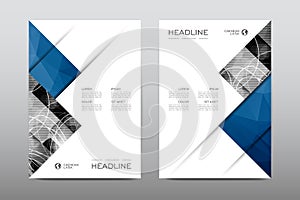 Brochure layout template flyer design vector, Magazine booklet cover abstract background