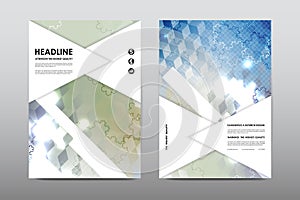 Brochure layout template flyer design vector, Magazine booklet cover abstract background