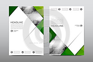 Brochure layout template flyer design vector, Magazine booklet cover abstract background