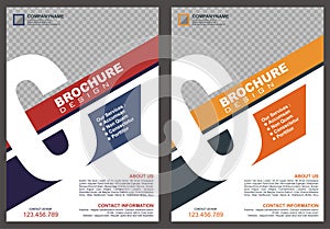 Brochure with letter `C` logo style cover