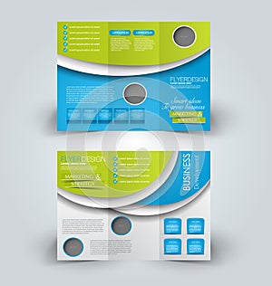 Brochure mock up design template for business, education, advertisement.