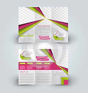 Brochure mock up design template for business, education, advertisement.