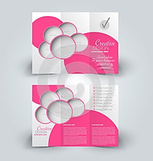 Brochure mock up design template for business, education, advertisement.