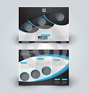 Brochure mock up design template for business, education, advertisement.