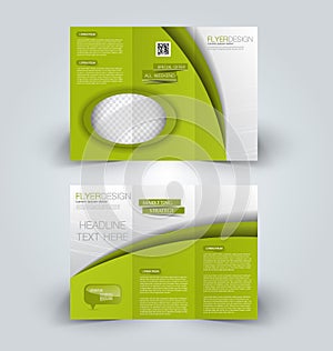 Brochure mock up design template for business, education, advertisement.