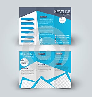 Brochure mock up design template for business, education, advertisement.