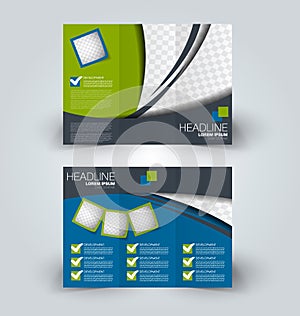 Brochure mock up design template for business, education, advertisement.