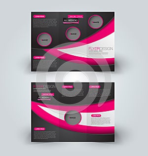 Brochure mock up design template for business, education, advertisement.