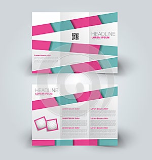 Brochure mock up design template for business, education, advertisement.