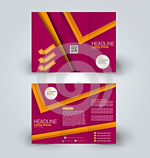 Brochure mock up design template for business, education, advertisement.