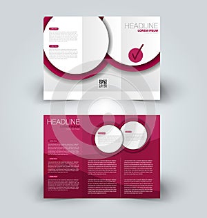 Brochure mock up design template for business, education, advertisement.