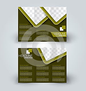 Brochure mock up design template for business, education, advertisement.